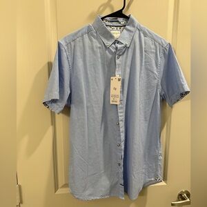 Denim & Flower Light Blue Casual Button Down Shirt